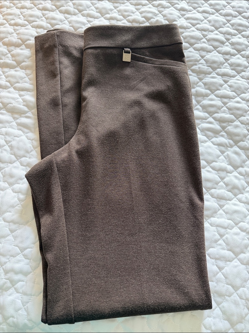 New York & Company Women's Brown Stretch Knit Pants
